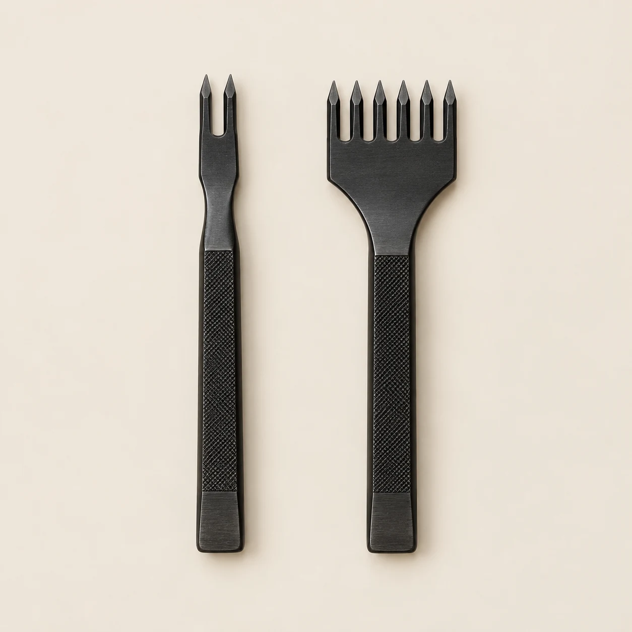 Two-piece stitching chisel set