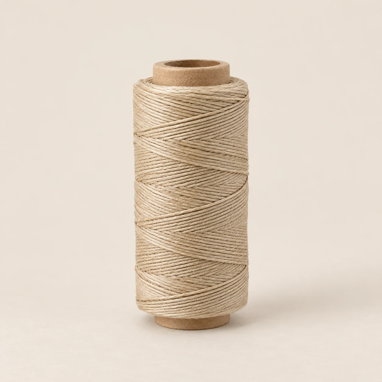 Natural waxed linen thread